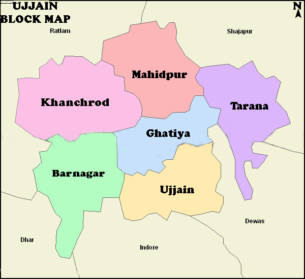 Ujjain district map